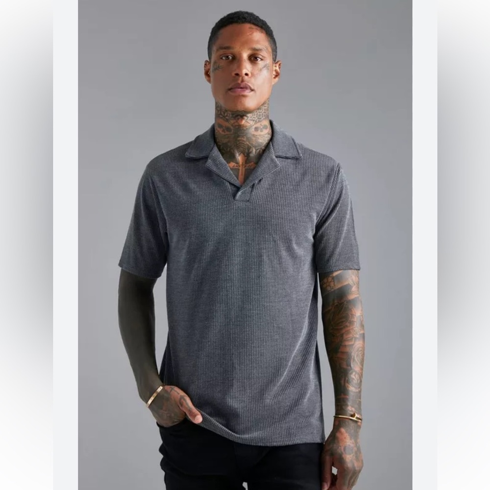 💄2 for 15$💄 PROFILO SPORT Men’s Ribbed Collared Golf Tee Size Small Mens